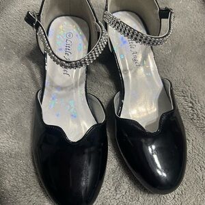 Little Angel Black Kids Dress Shoes